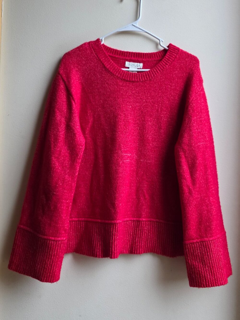 Rachel Zoe Red Scoop Neck Sweater Size Large